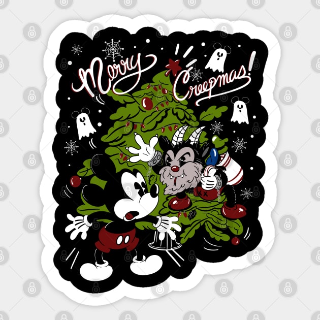 Merry Creepmas Krampus Sticker by ZombieLounge